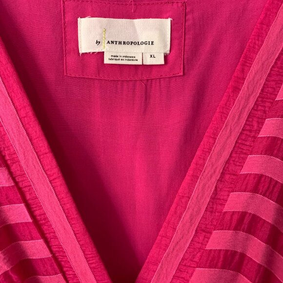 PINK By Anthropologie Flutter-Sleeve V-Neck Midi Dress--super comfy! - Picture 4 of 4